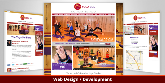 Yoga Sol Studio - Website Design and Development - Orange County, CA