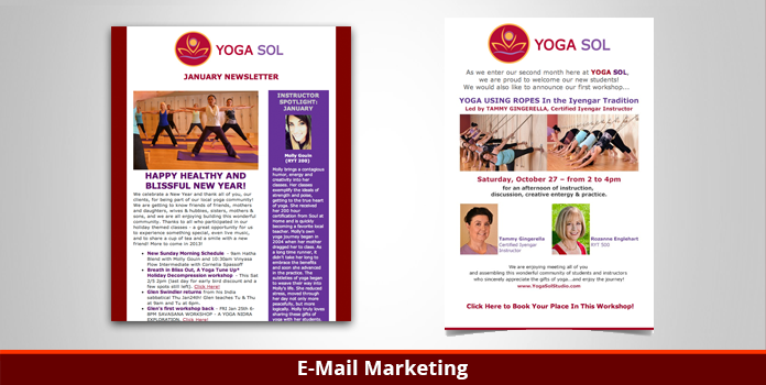 Yoga Sol Studio - Email Marketing - Orange County, CA