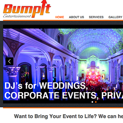 BumpIt Entertainment - Wedding and Event Services Website Design
