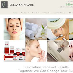Cella Skin Care - Spa & Facials Website Design