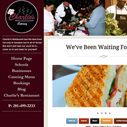 Charlie's Catering & Restaurant - Marketing & Website Design for Restaurant
