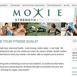 Moxie Strength + Nutrition - Personal Trainer Fitness Website Design